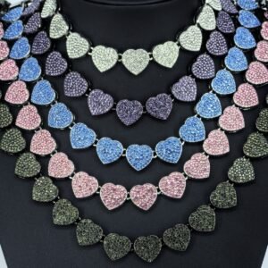 15mm Colorful Full Rhinestone Necklace