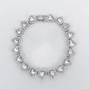 11mm Heart Rhinestone Bracelet